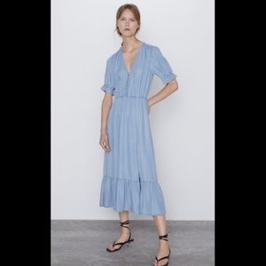 Zara Midi Chambray Dress